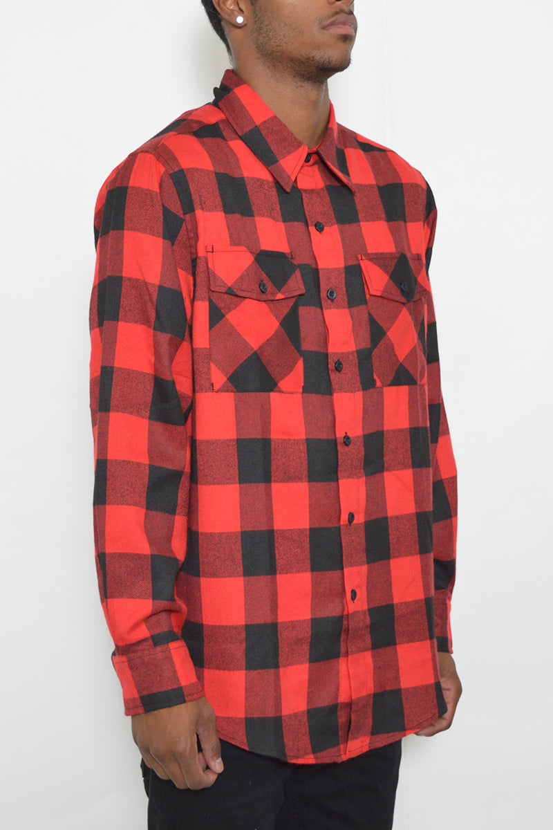 Long Sleeve Checkered Flannel