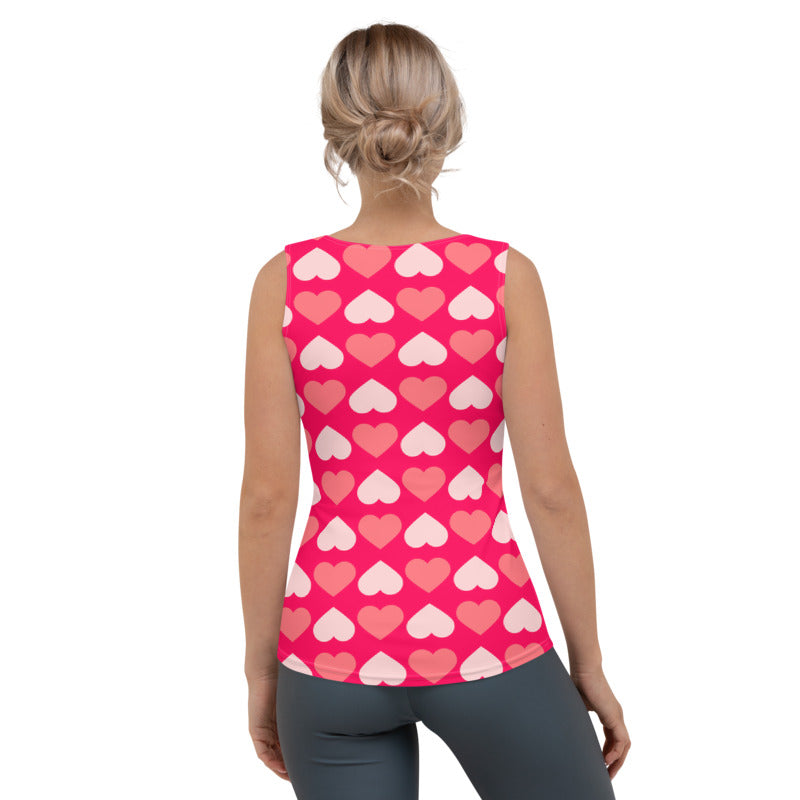 Pink Heart Tank Top