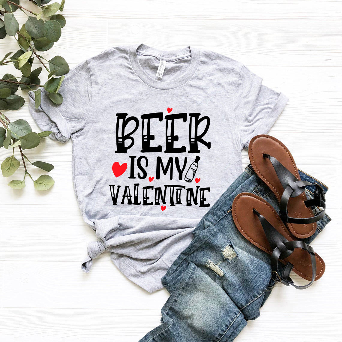 VAL0135 Beer Is My Valentine Shirt