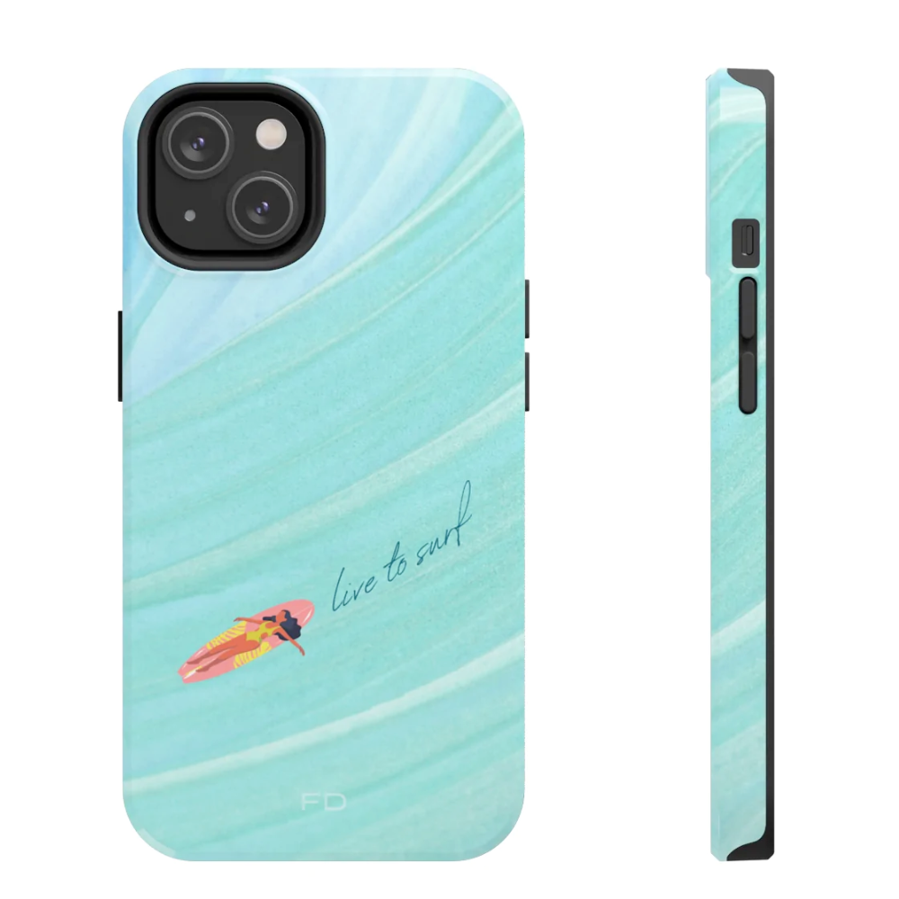 Live to Surf Tough Case for iPhone with Wireless Charging