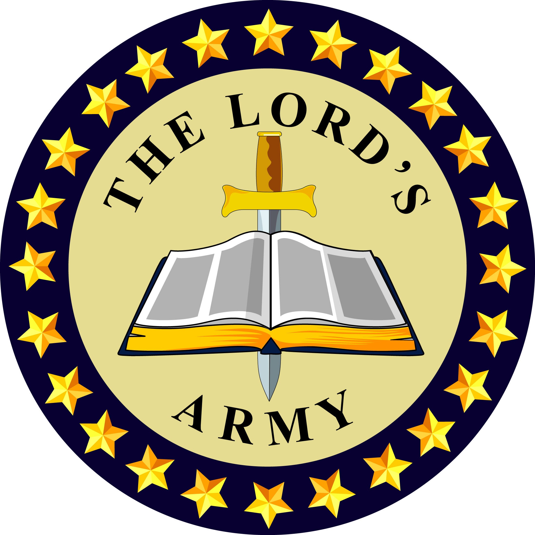 11 Inch Diameter Tin Sign All Aluminum The Lords Army