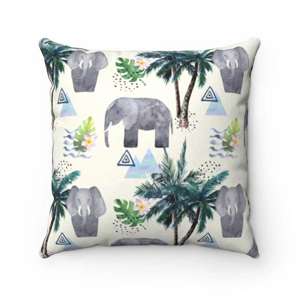 Lucky Elephant Two Color Sided Cushion Home Decoration Accents - 4 | Yellow Pandora