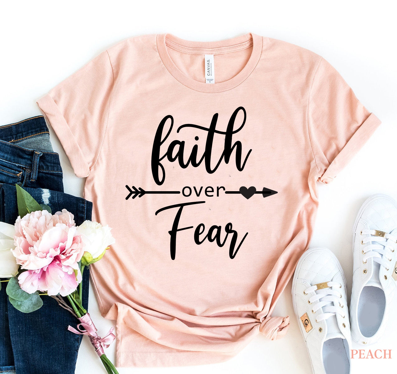 Faith Over Fear T-shirt | Agate