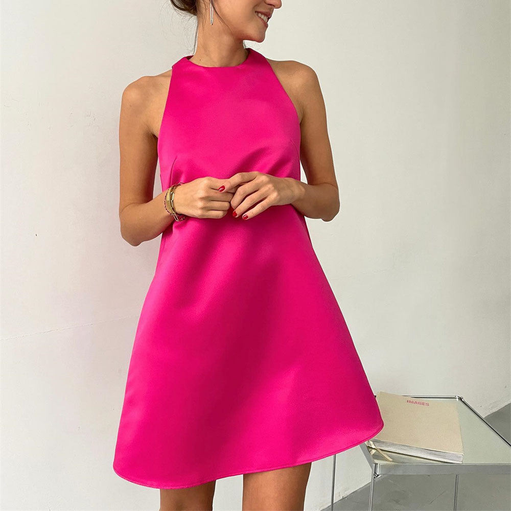 New Sexy Party Crew Neck Sleeveless A-Line Dresses