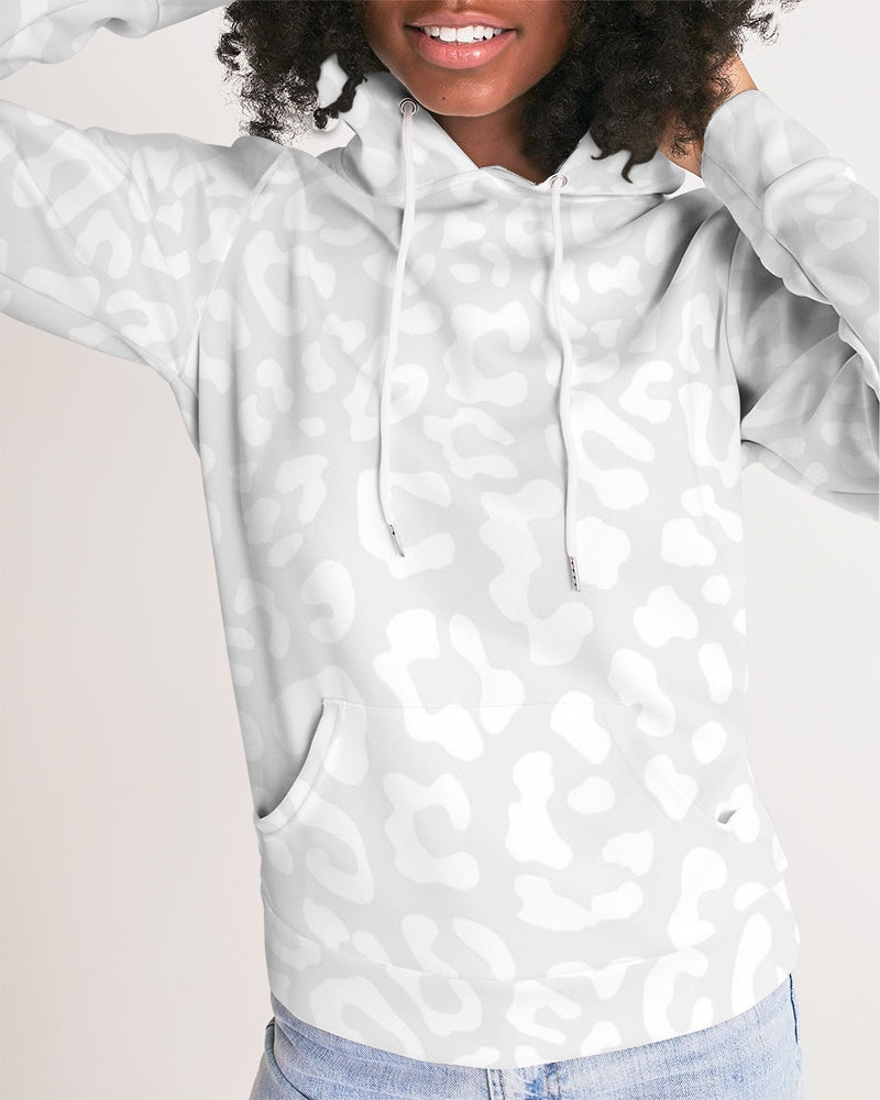 Unisex Hoodie White Leopard Print