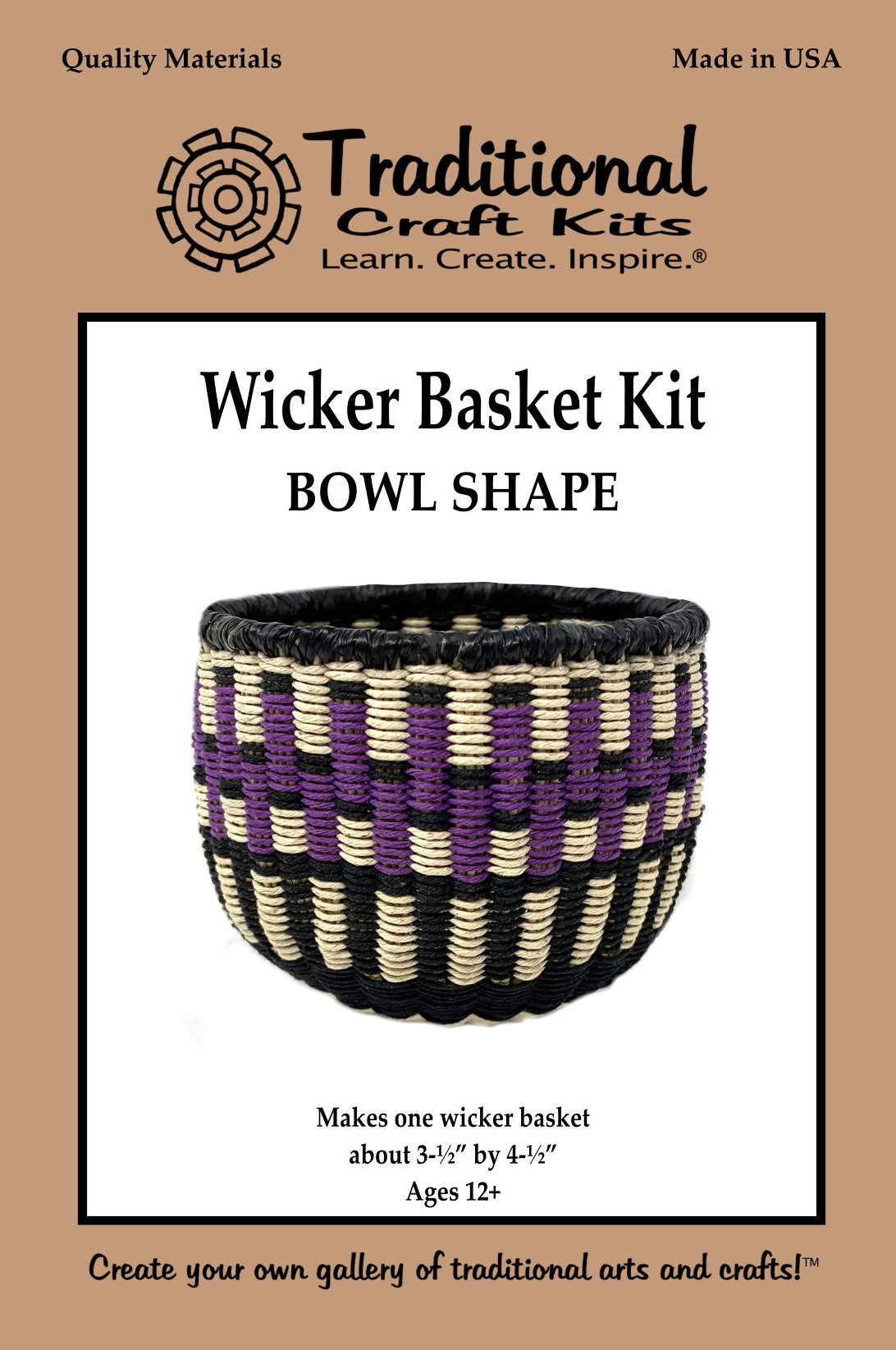 Wicker Basket Kit - Bowl Shape