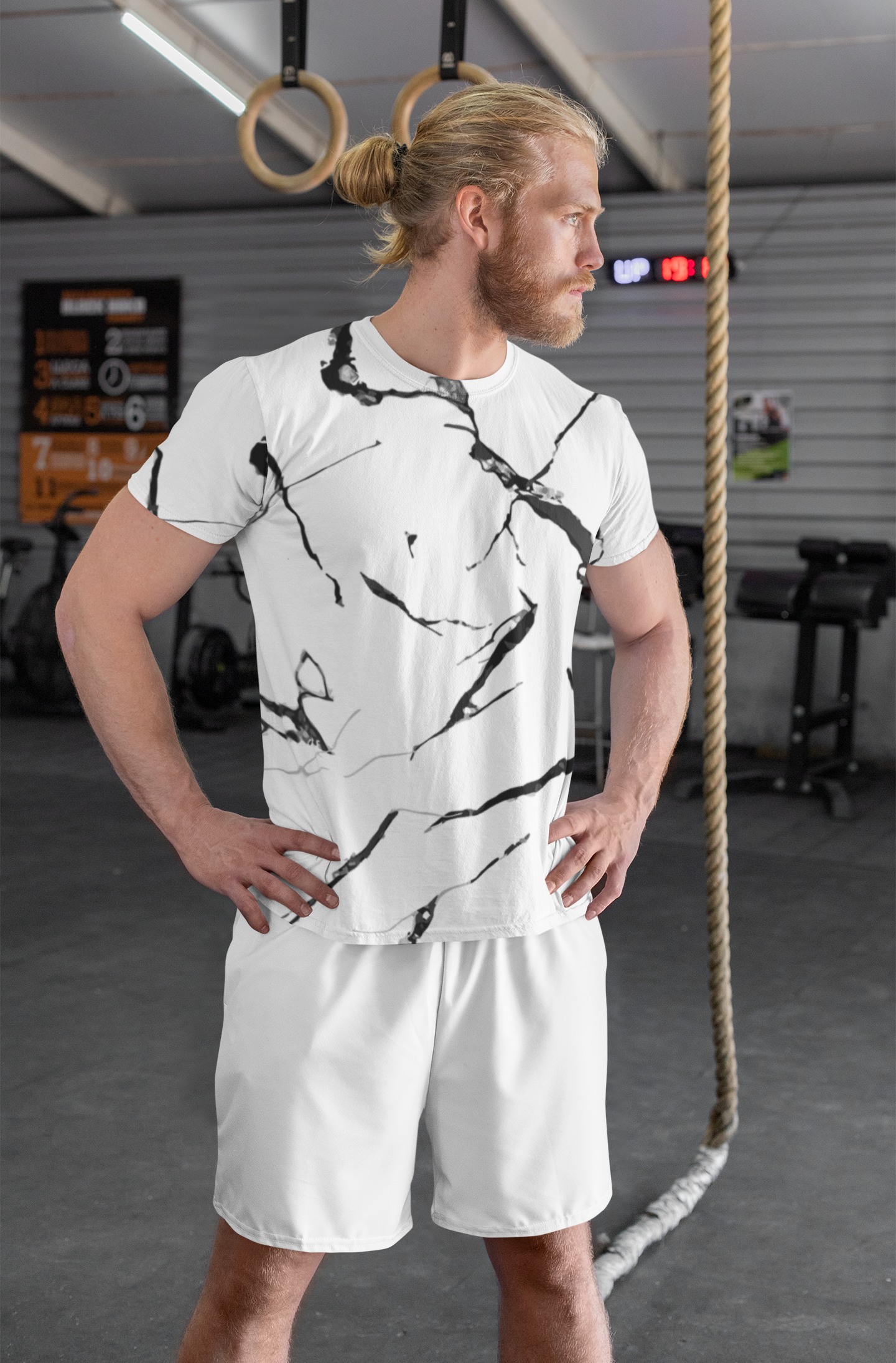 White Marble T-Shirt Men