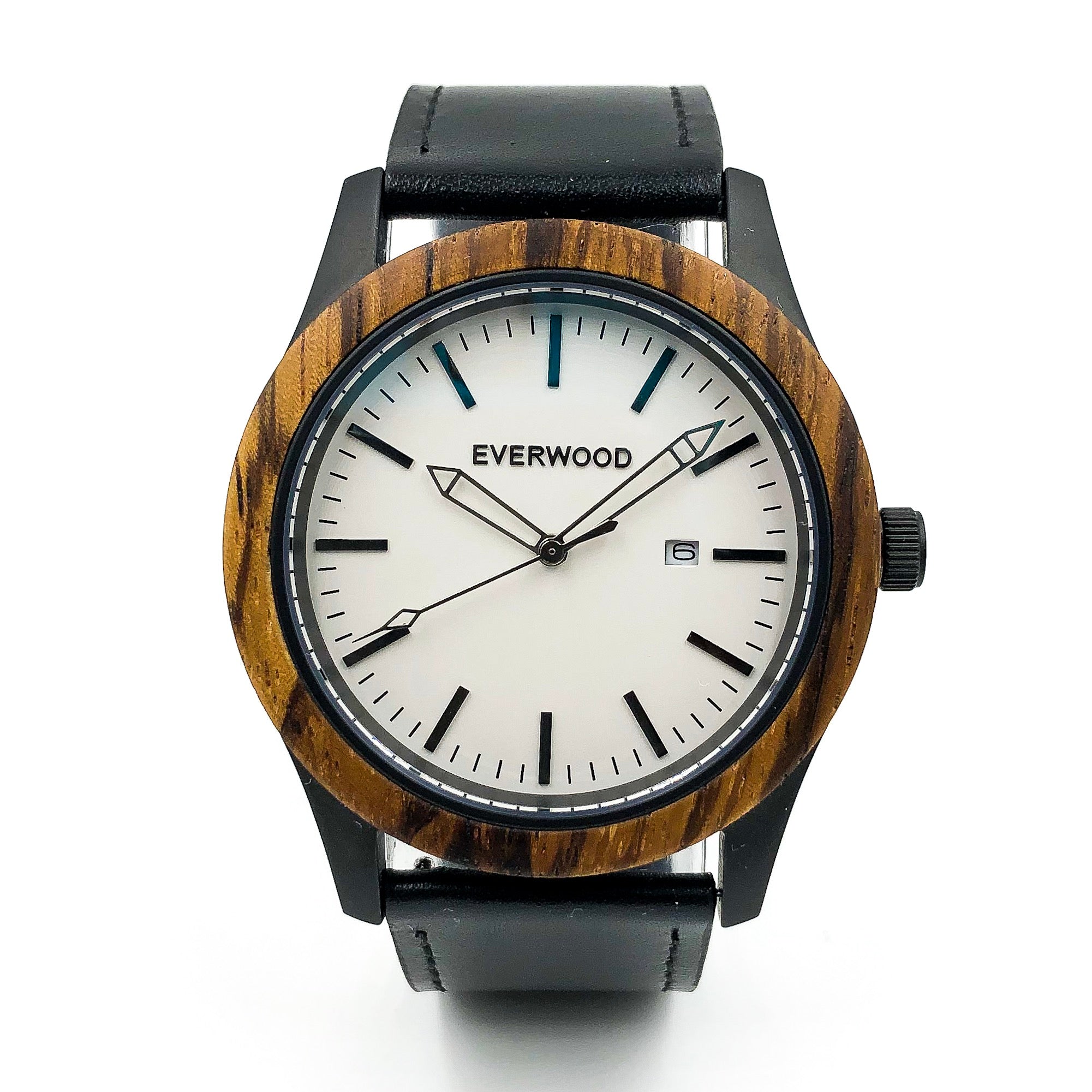 Inverness - Zebrawood & Black Leather | Loe