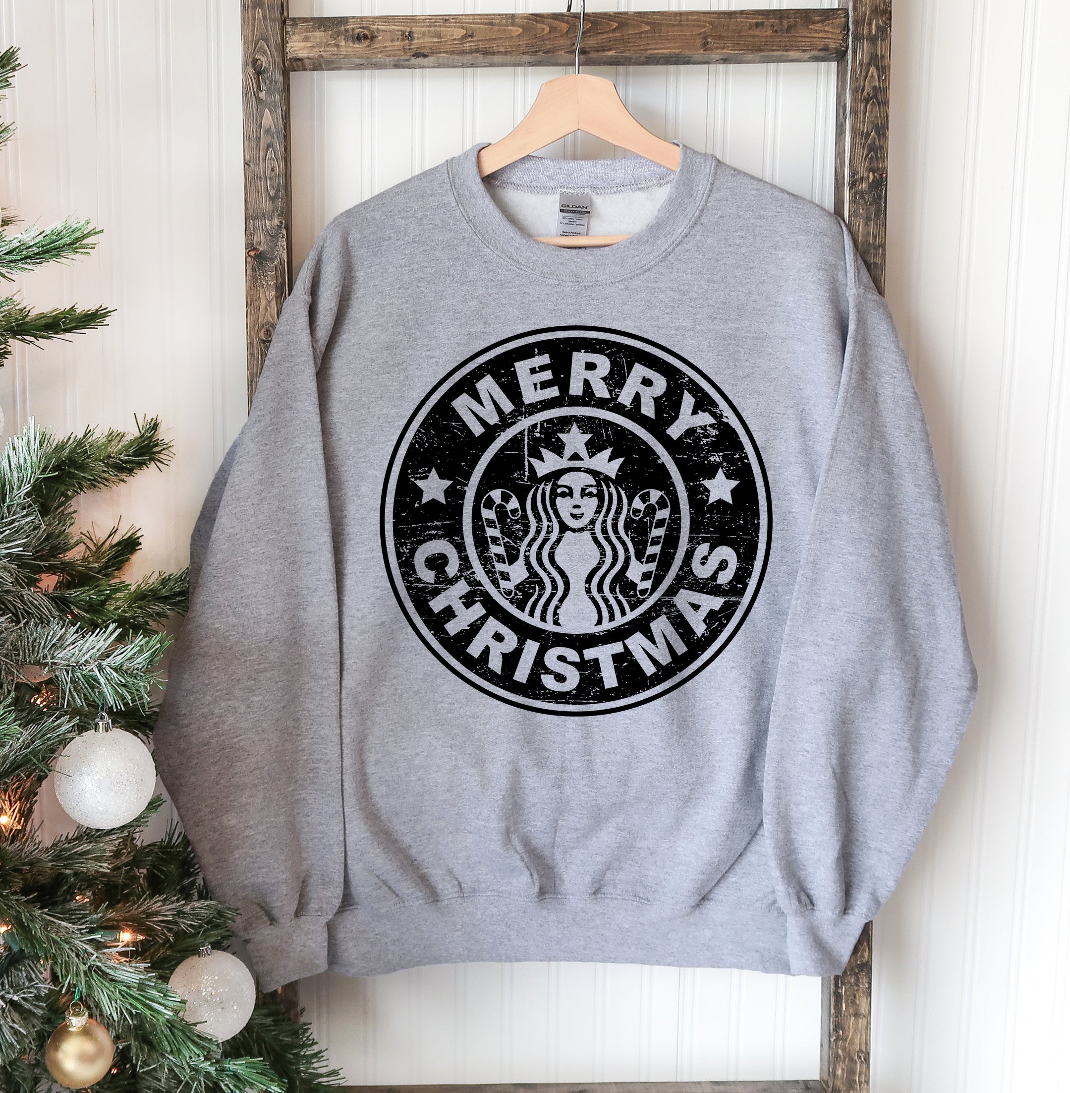 "Merry Christmas" Printed Sweatshirt