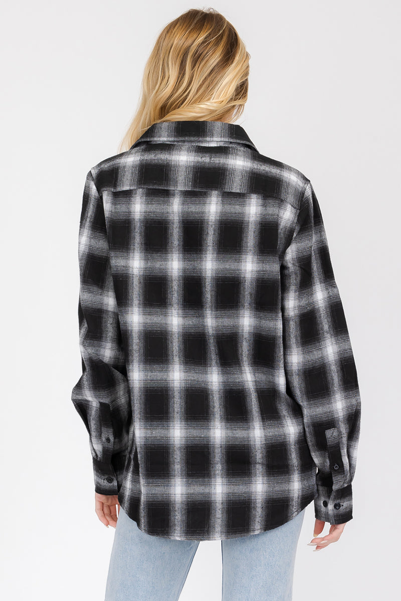 Oversize Boyfriend Plaid Checkered Flannel