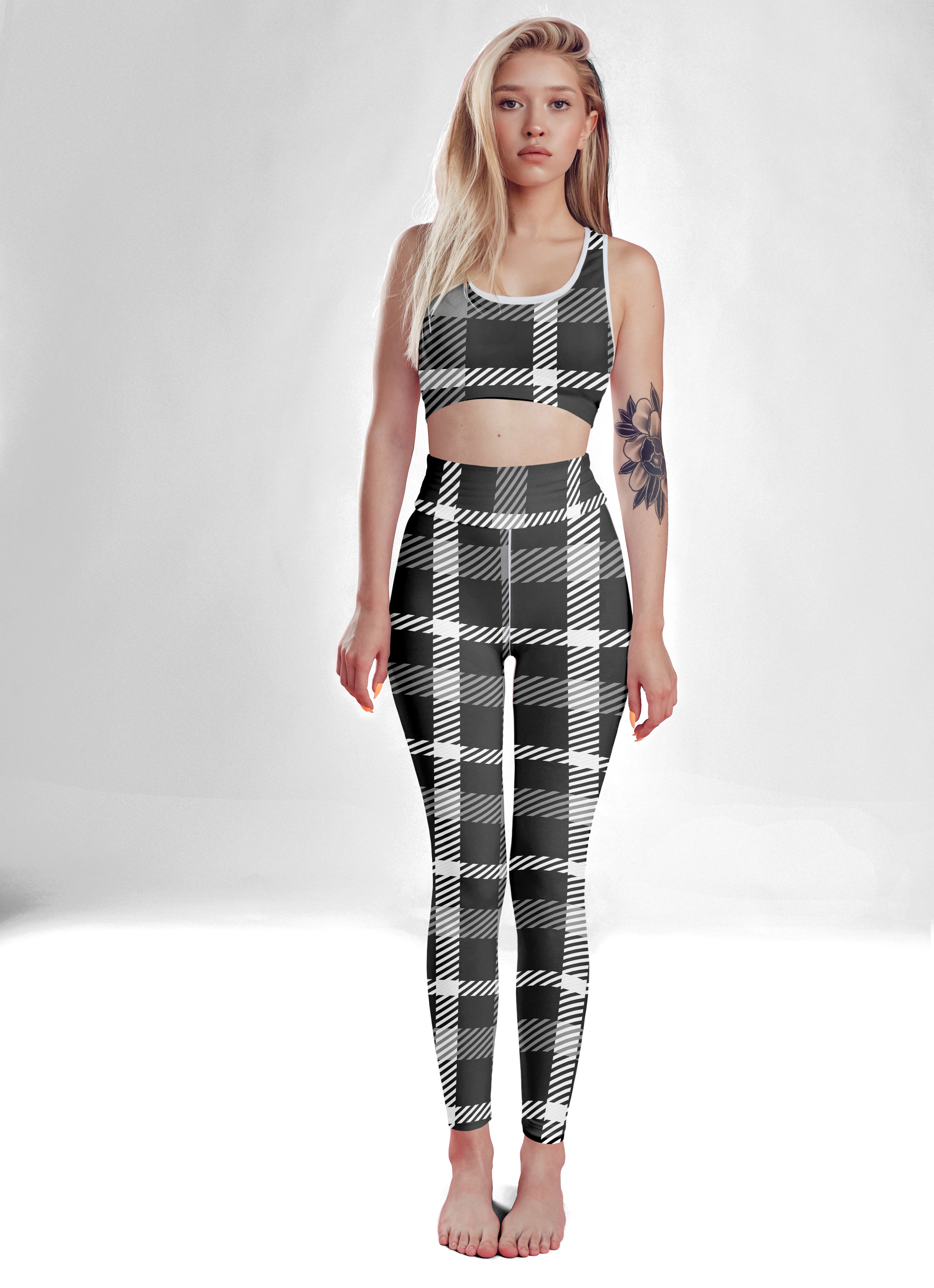 Plaid Fitness Set