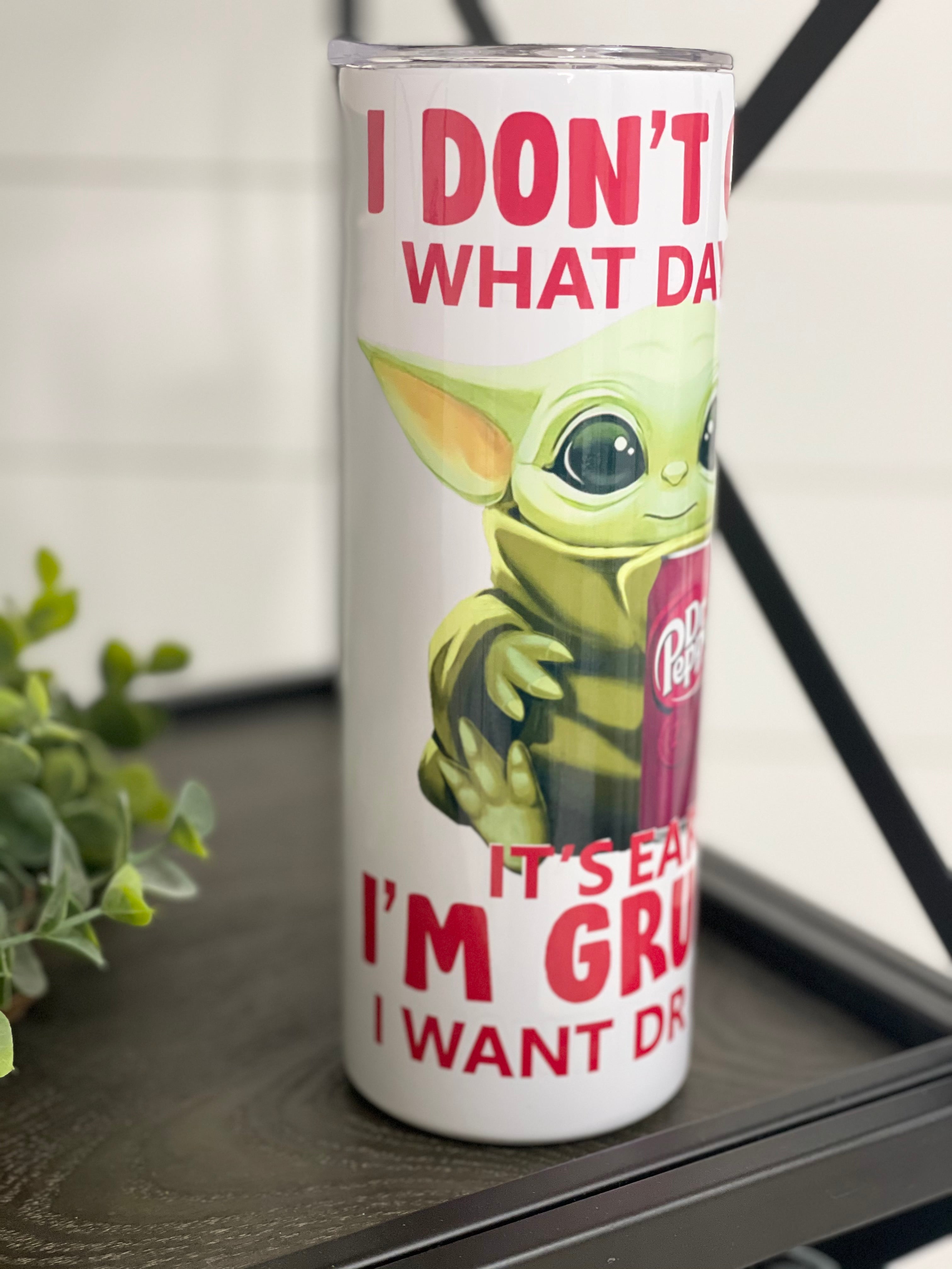 Dr. Pepper Yoda 20oz Skinny Tumbler