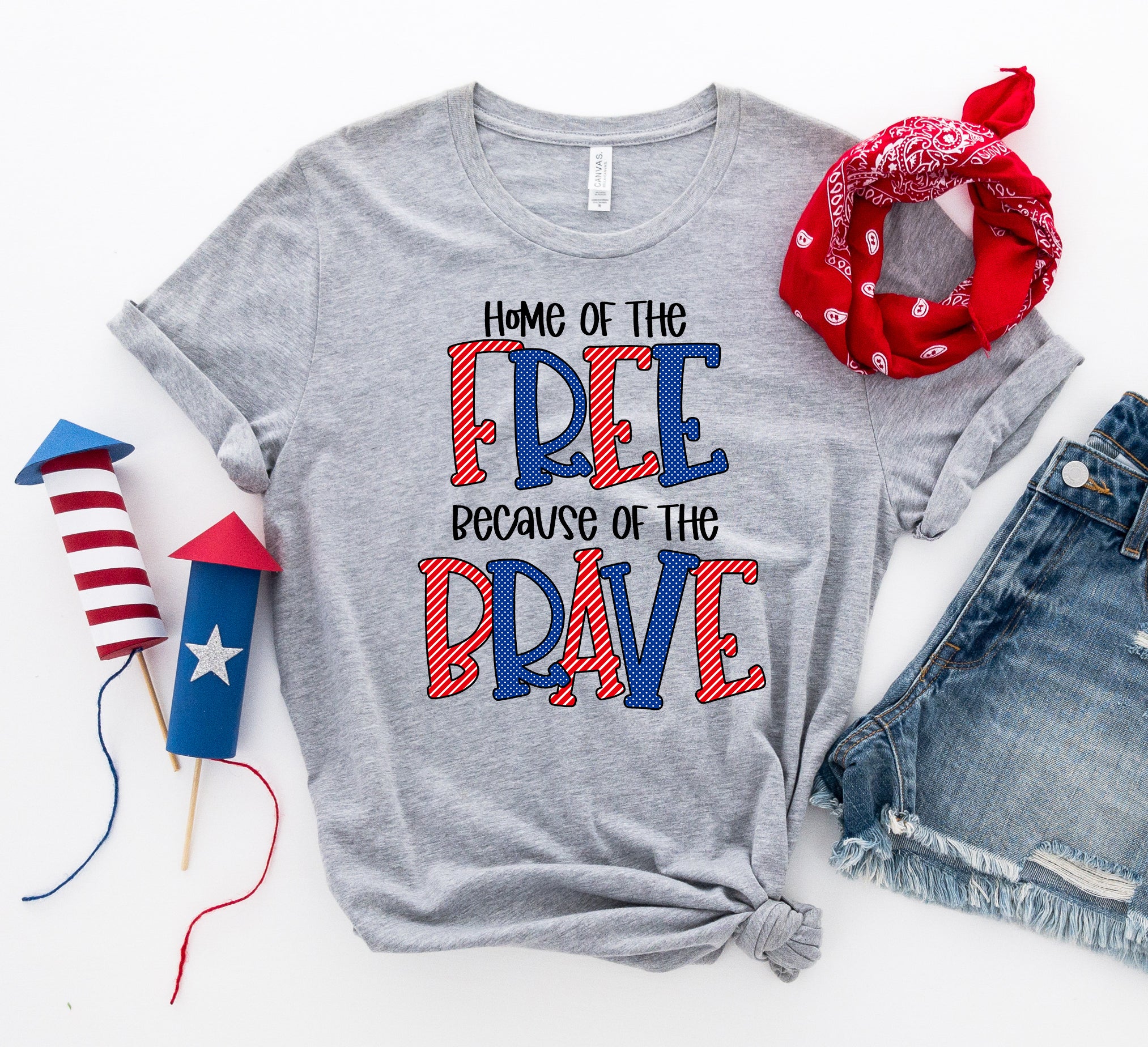 Home of the free because of the brave T-shirt | Agate