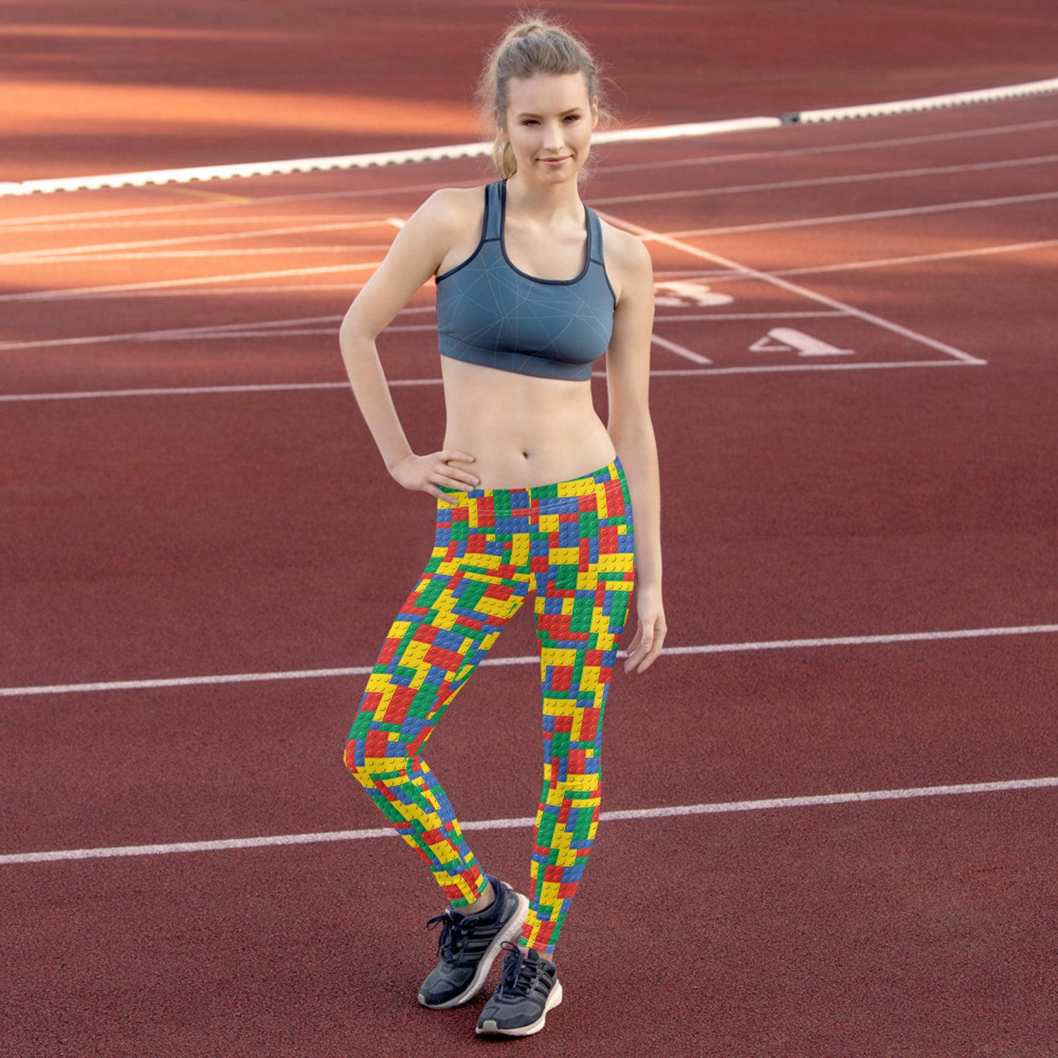 Womens Colorful Building Blocks Leggings