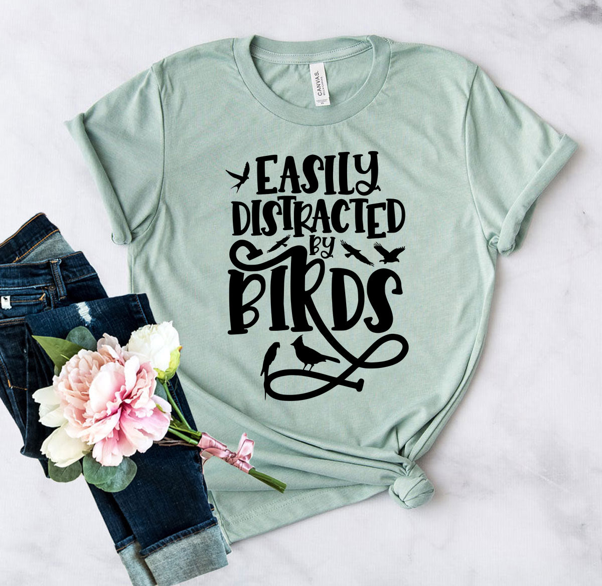 DT0814 Easily Distracted By Birds Shirt