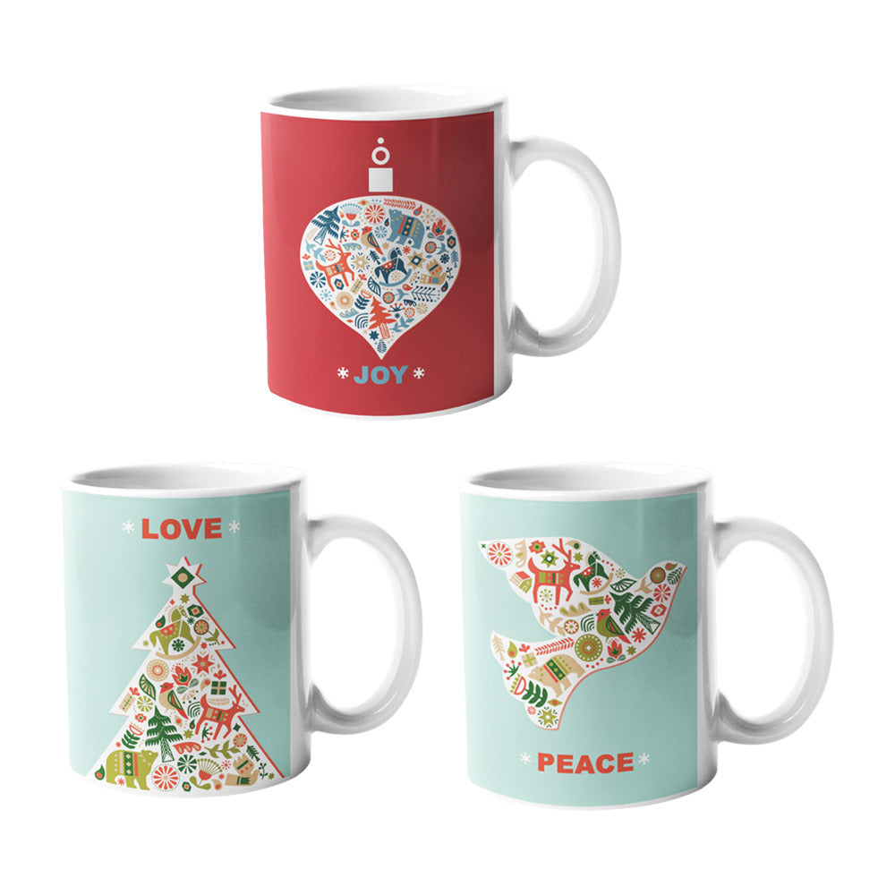 Christmas Gift Coffee Mugs Set | Yellow Pandora