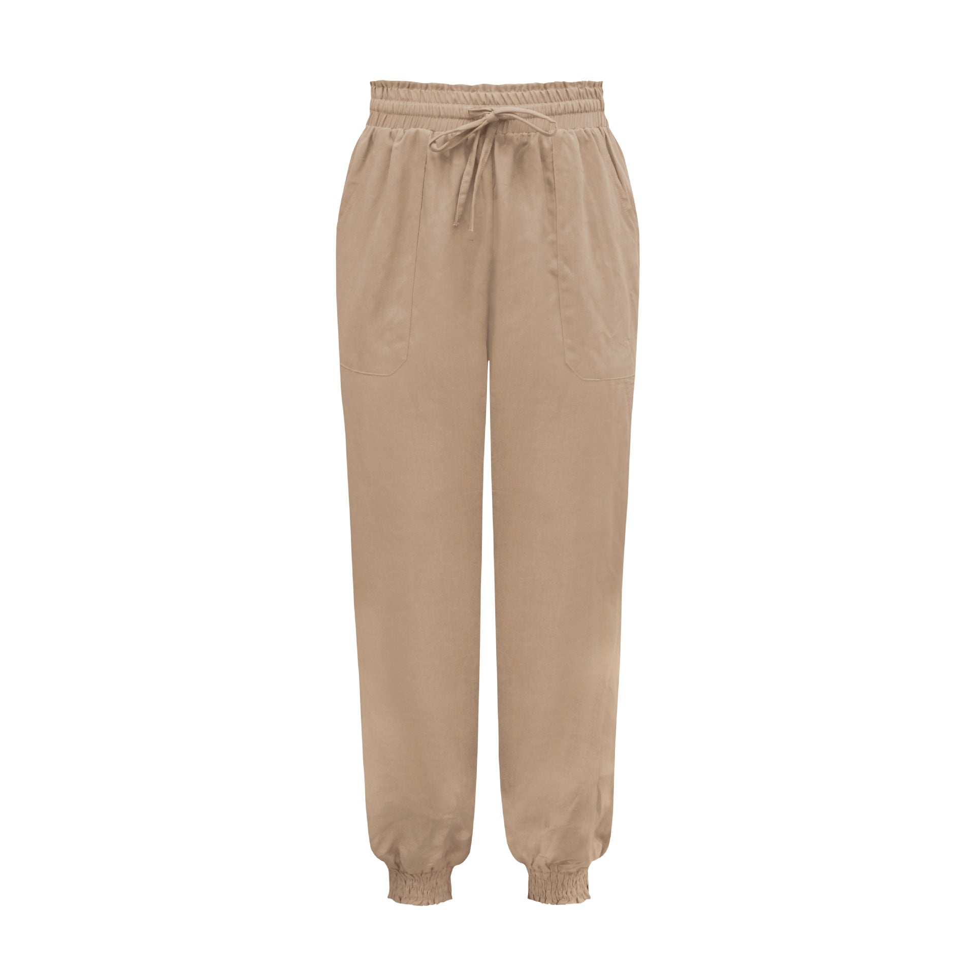 Solid Color Rayon Comfortable Casual Trousers