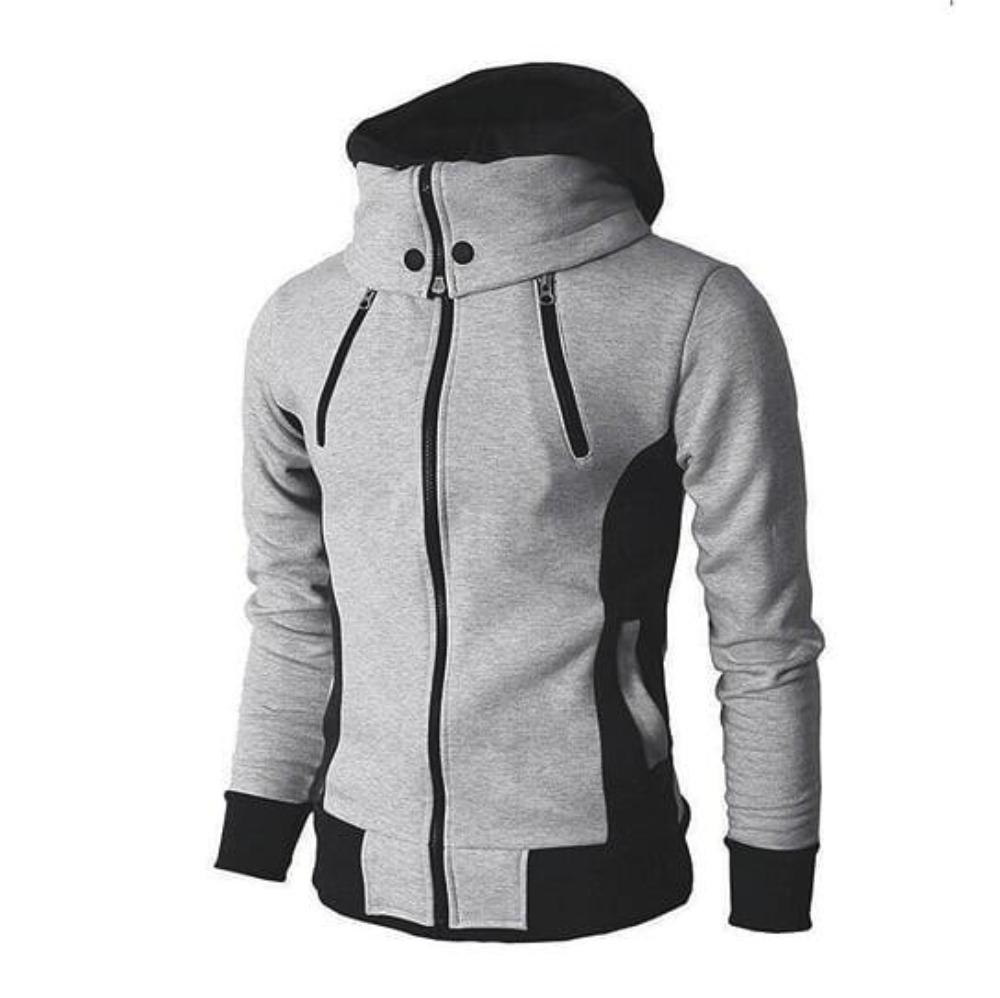 Mens High Collar Windproof Hoodie