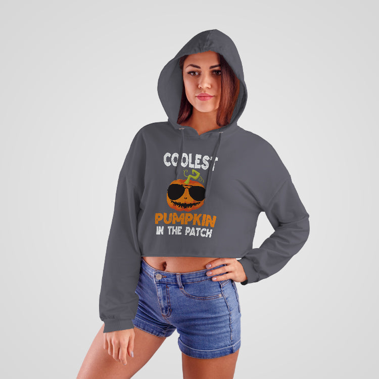 Coolest Pumpkin In The Patch Cropped Hoodie