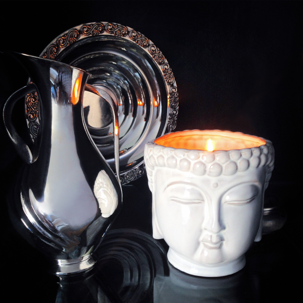 White Buddha 3-Wick Scented Candle