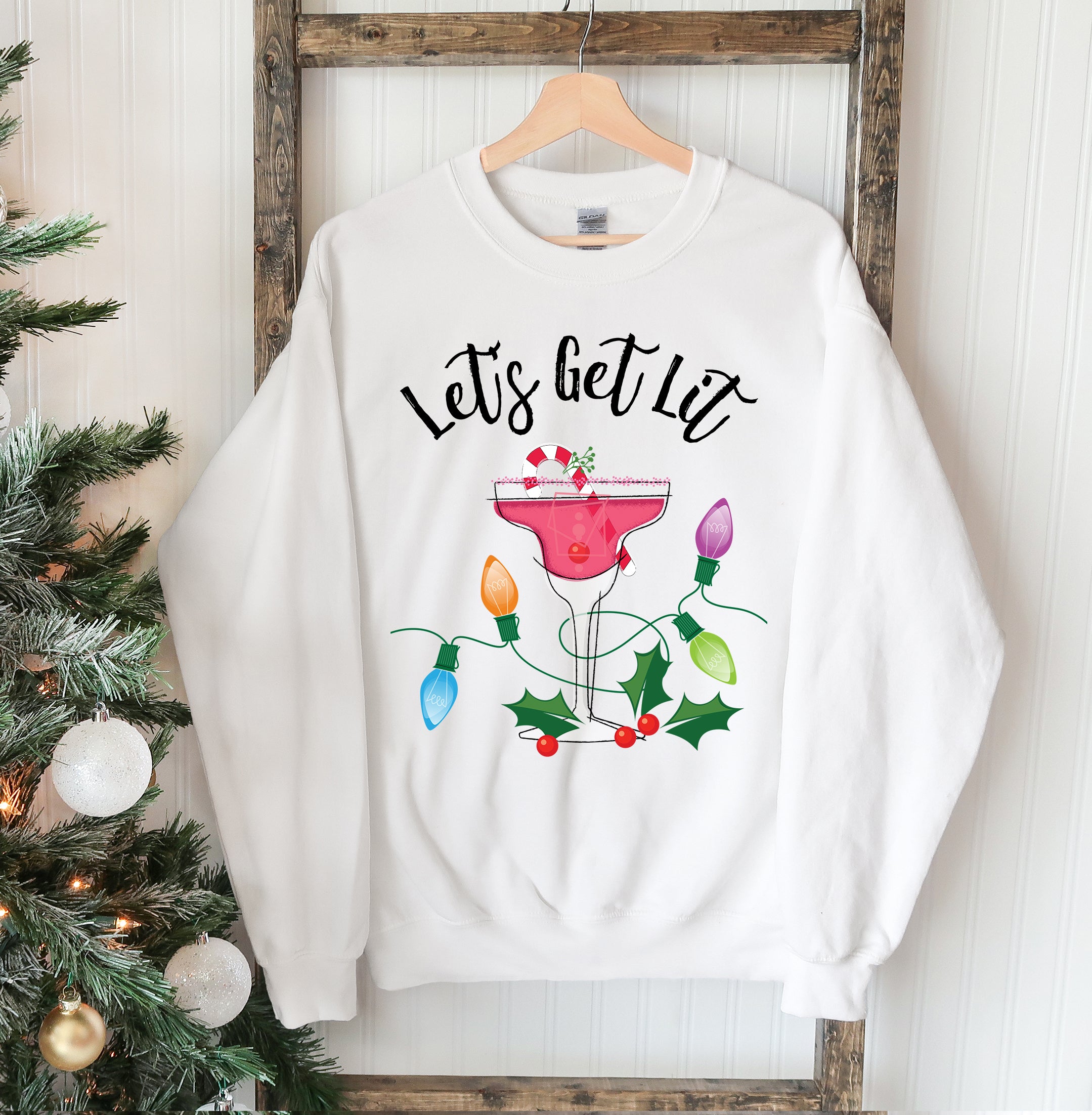 "Let's Get Lit" Christmas Sweatshirt