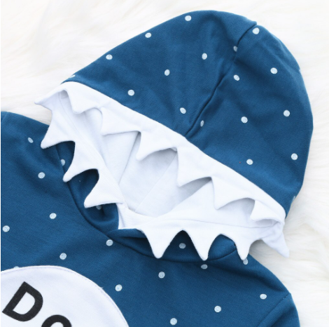 Infant Toddler Baby Boys Girls 3D Shark Cartoon Top