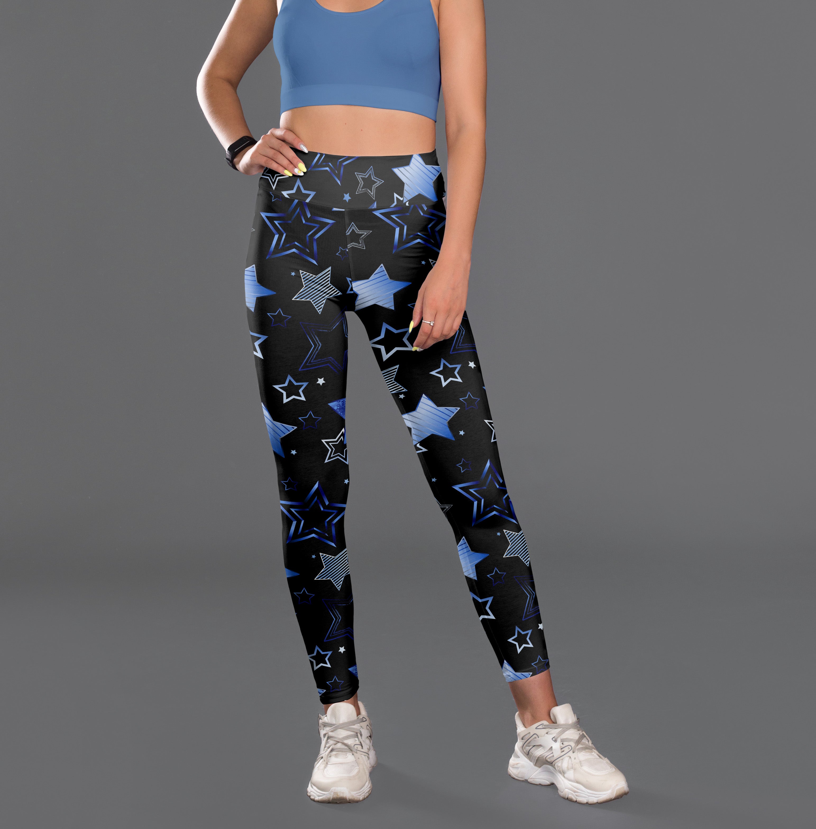 Blue Star Leggings, Capris and Shorts