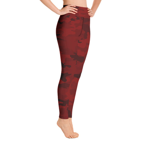 High Waist Red Camo Leggings