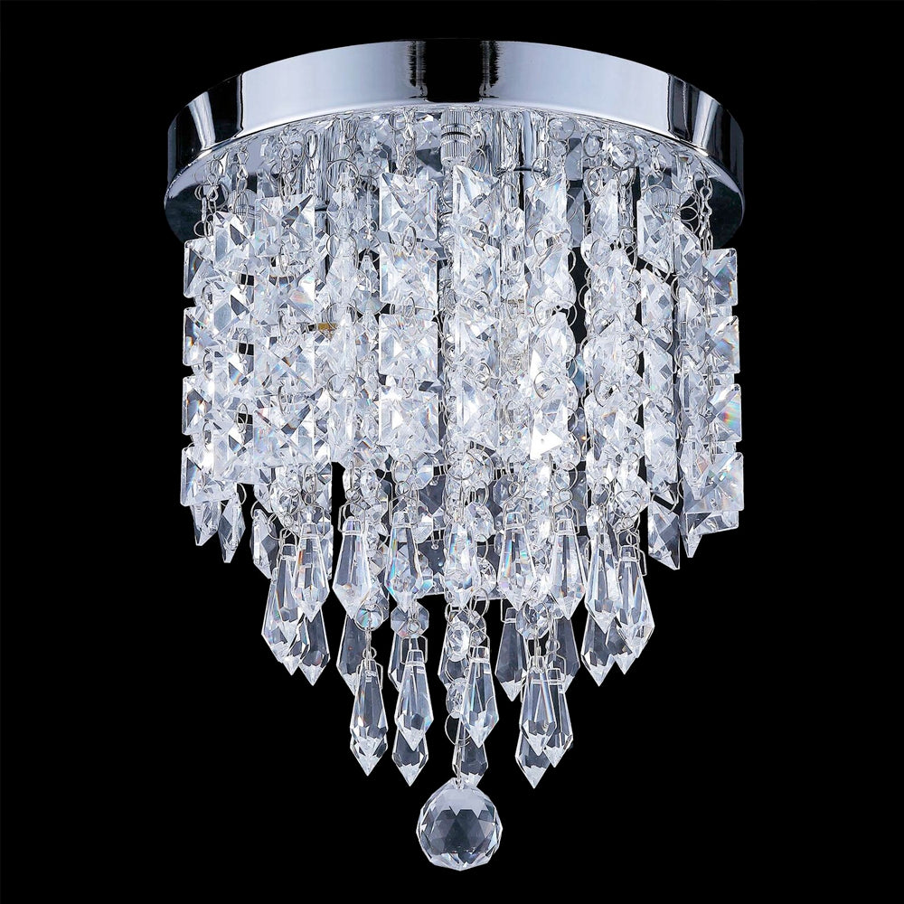 Crystal Chandelier with Hanging Center Ball Fixture Lighting