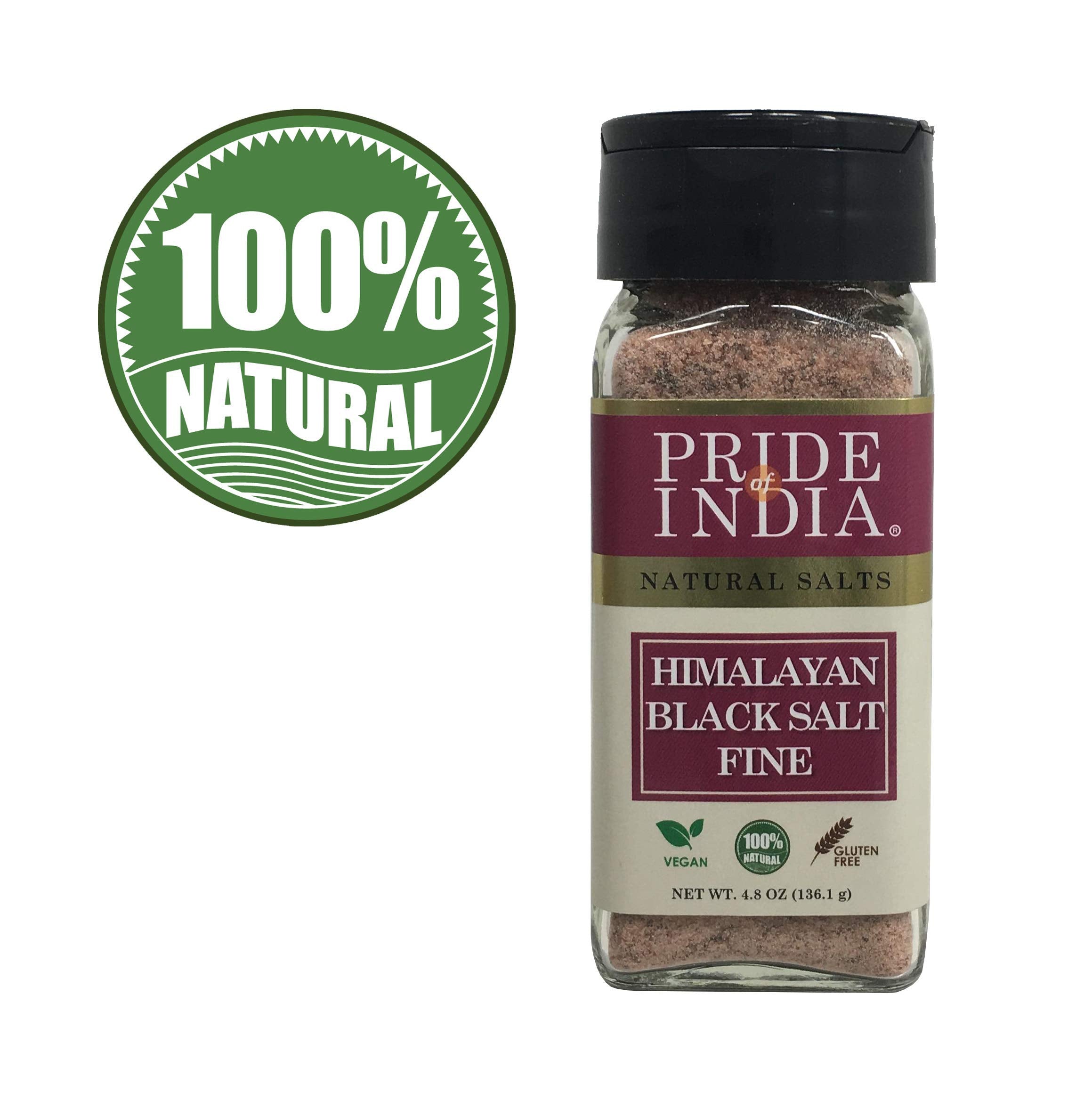 Himalayan Black Rock Salt - Fine Grind - Small Dual Sifter Jar