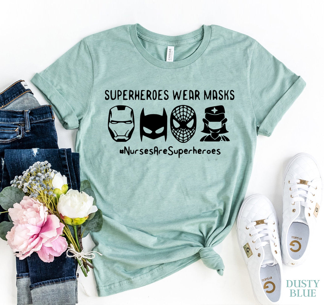 Superheroes Wear Masks T-shirt | Agate