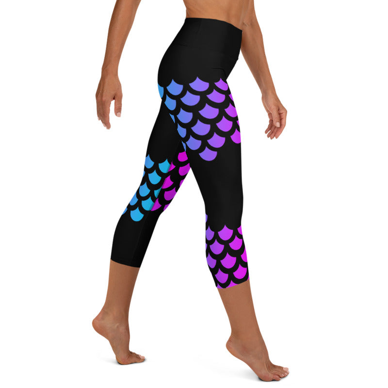 Stacy Neon Mermaid leggings, Capris and Shorts