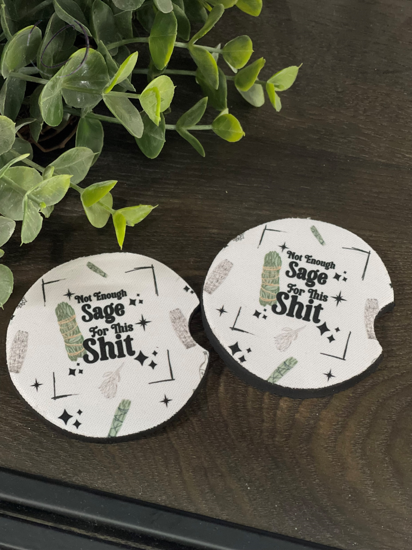 Not Enough Sage Car Coaster Set