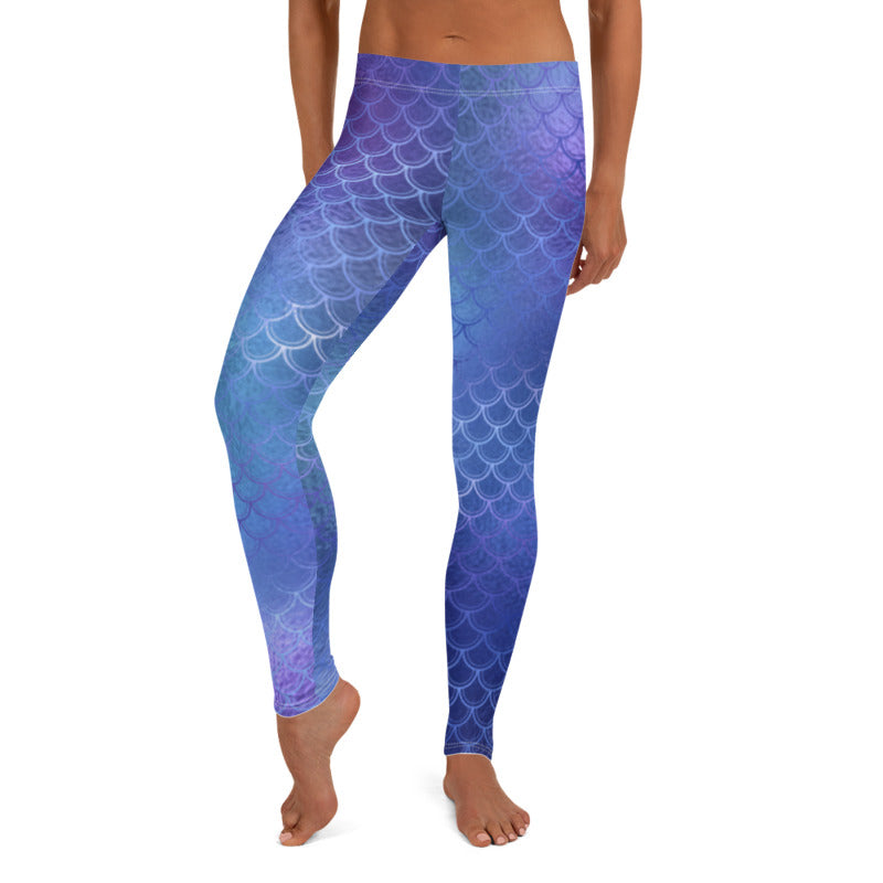 Blue Mermaid leggings, Capris and Shorts