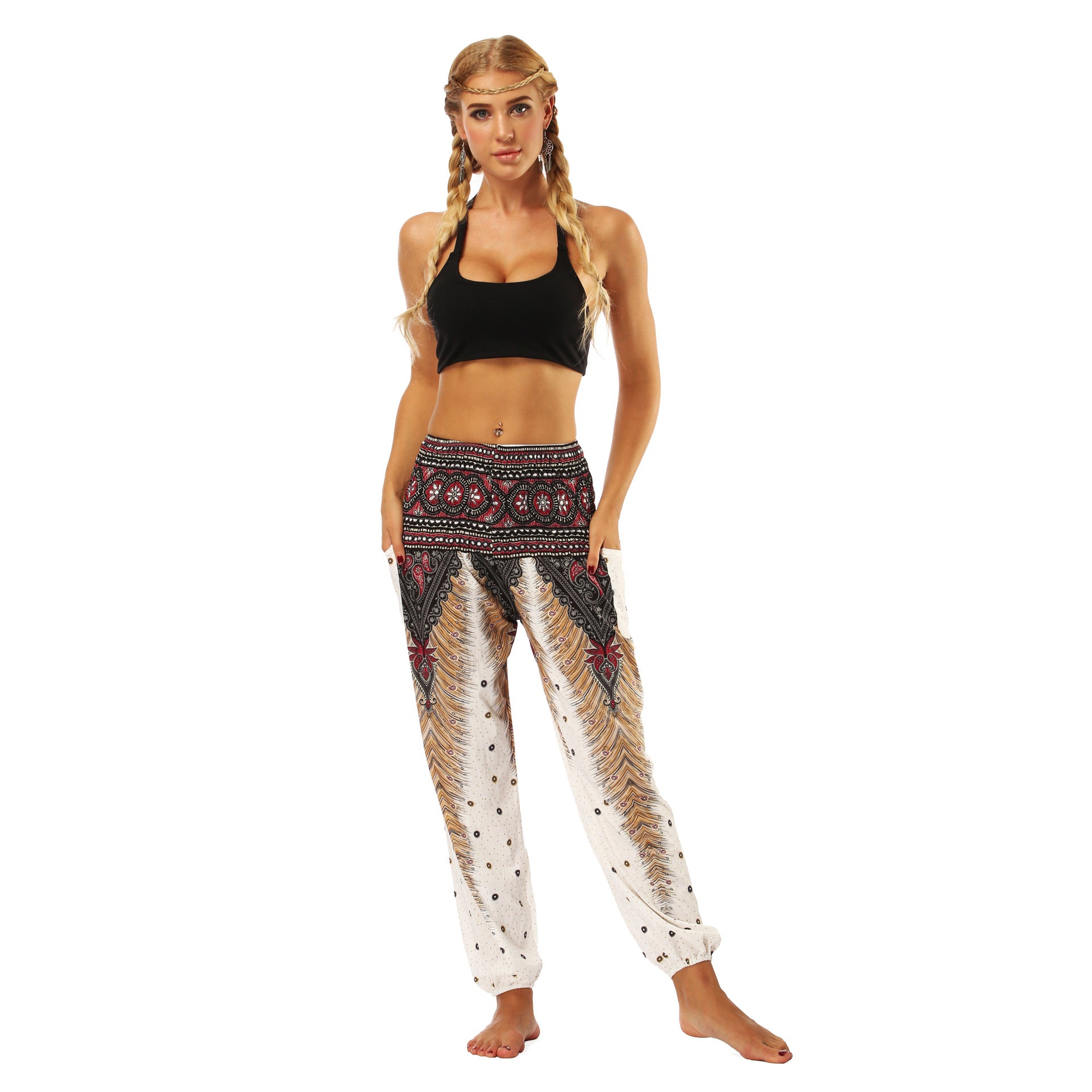 New Printing Leisure Beam Foot Yoga Pants