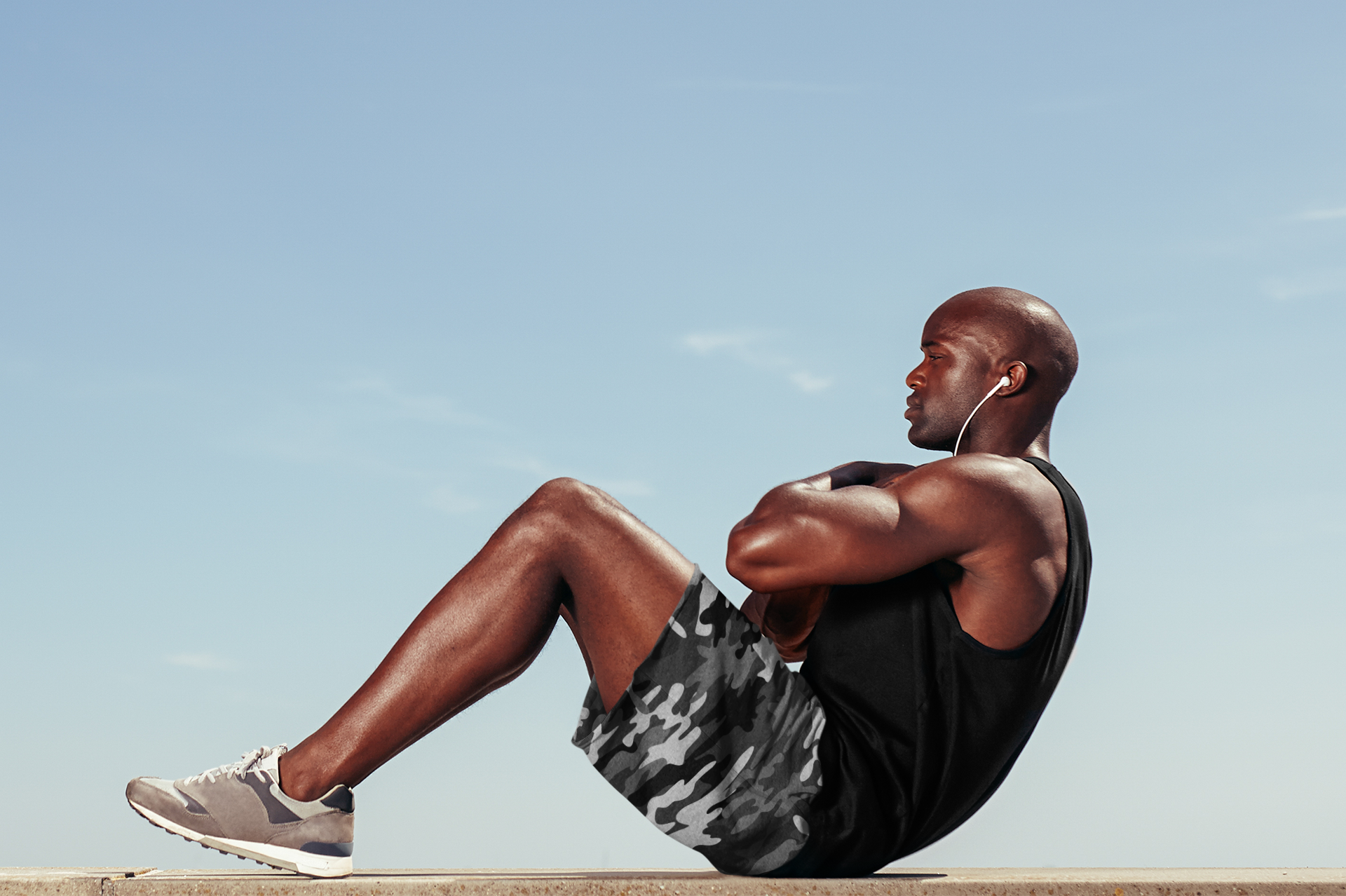 Grey Camo Men's Athletic Shorts