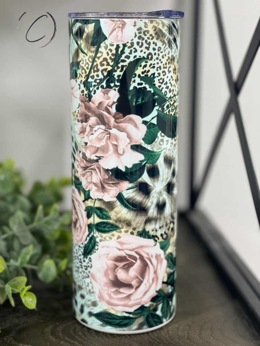 Feisty Floral 20oz Skinny Tumbler