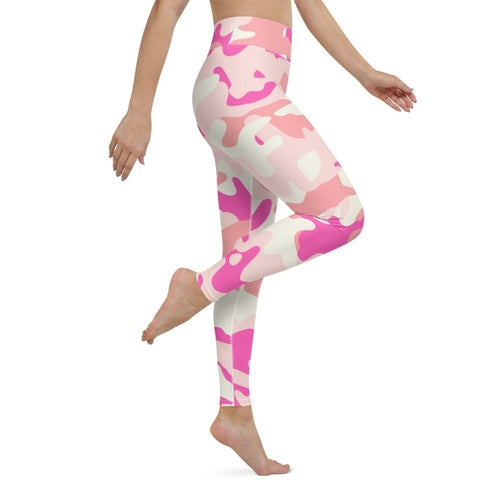 Pink Camo Cancer Awareness High Waist Leggings