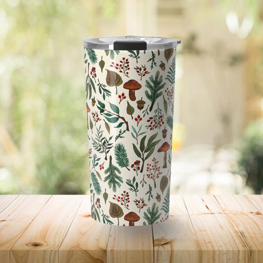 Mushroom Forest Travel Mug