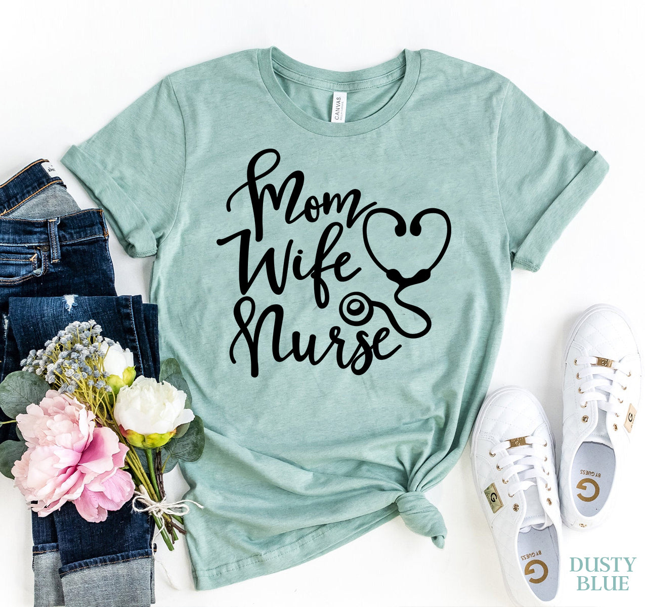 Mom Wife Nurse T-shirt | Agate