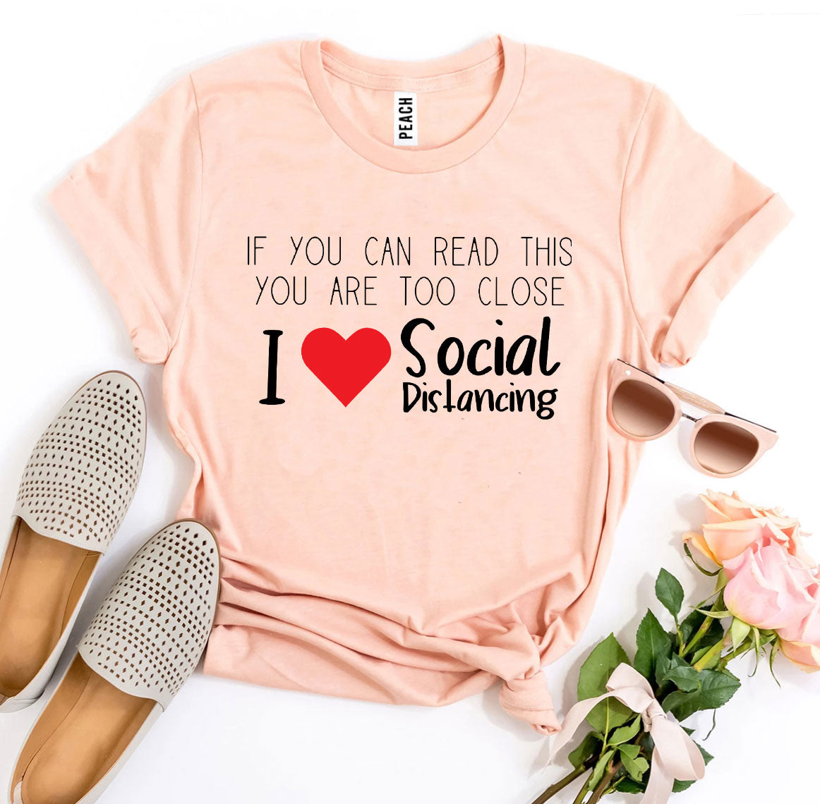 I Love Social Distancing T-shirt