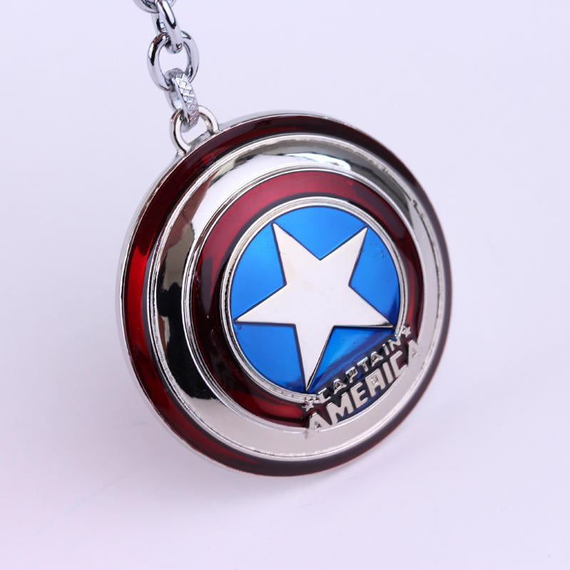 Captain America Shield Metal Key Chain Gold