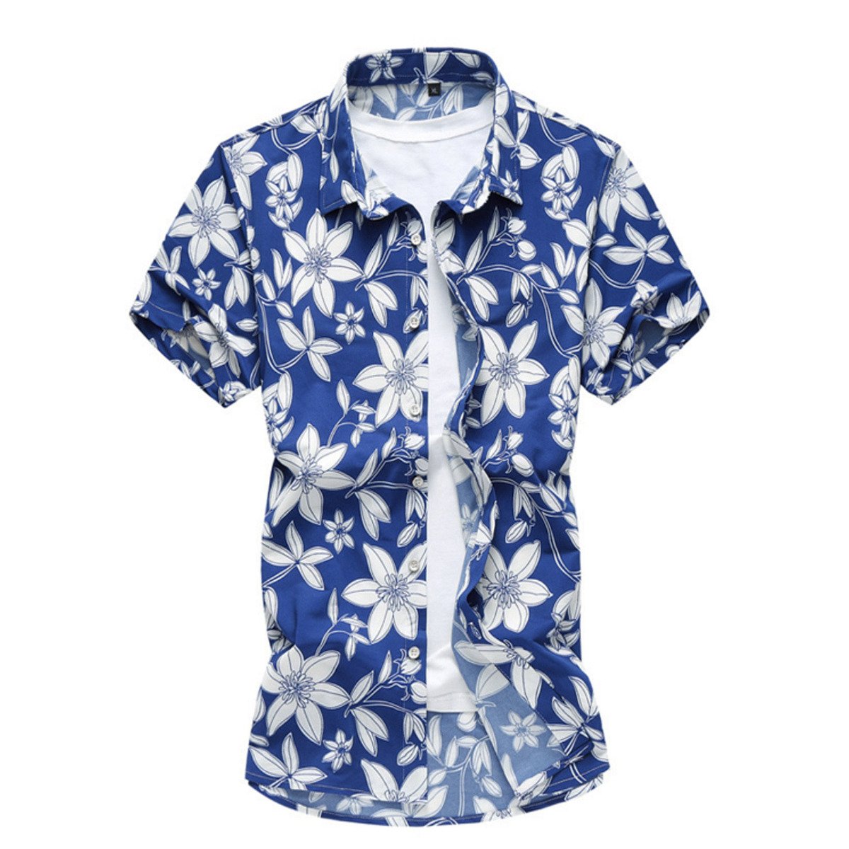 Mens Short Sleeve Floral Shirt | Yellow Pandora