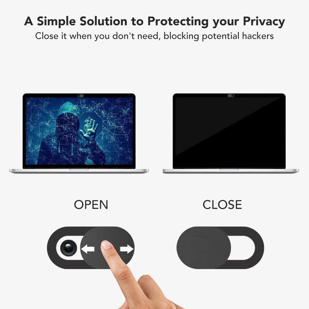 WebCam Cover Slide Camera Privacy Security Protect 2 Pack