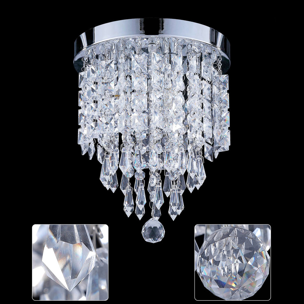 Crystal Chandelier with Hanging Center Ball Fixture Lighting