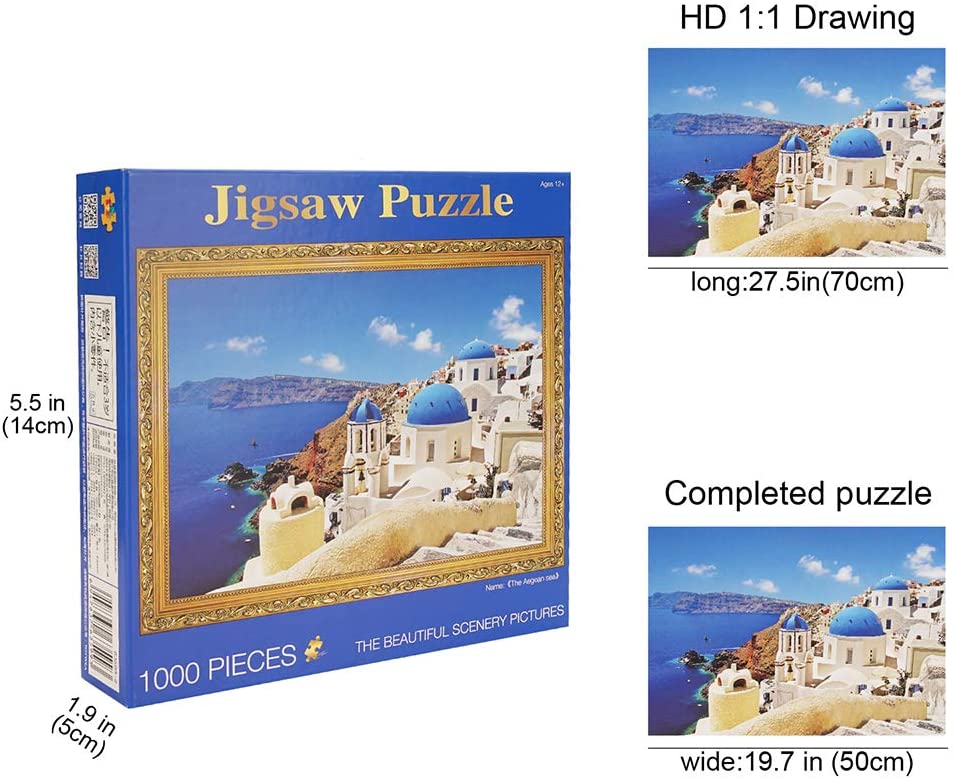 1000 Pieces Jigsaw Puzzles for Adults Kids | Teal Simba