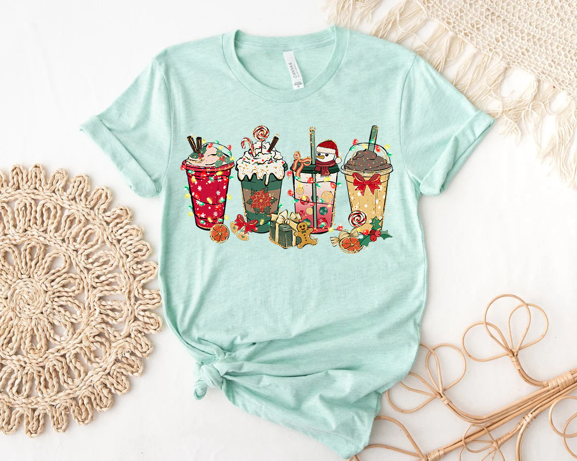 Christmas Coffee Glass Shirt