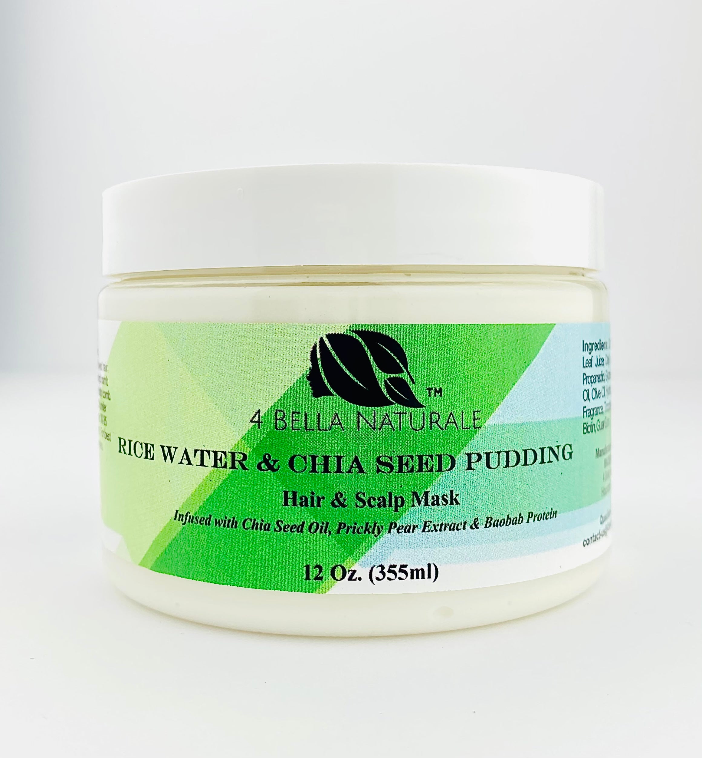 Rice Water & Chia Seed Pudding Hair Scalp Mask | White Blackhaw