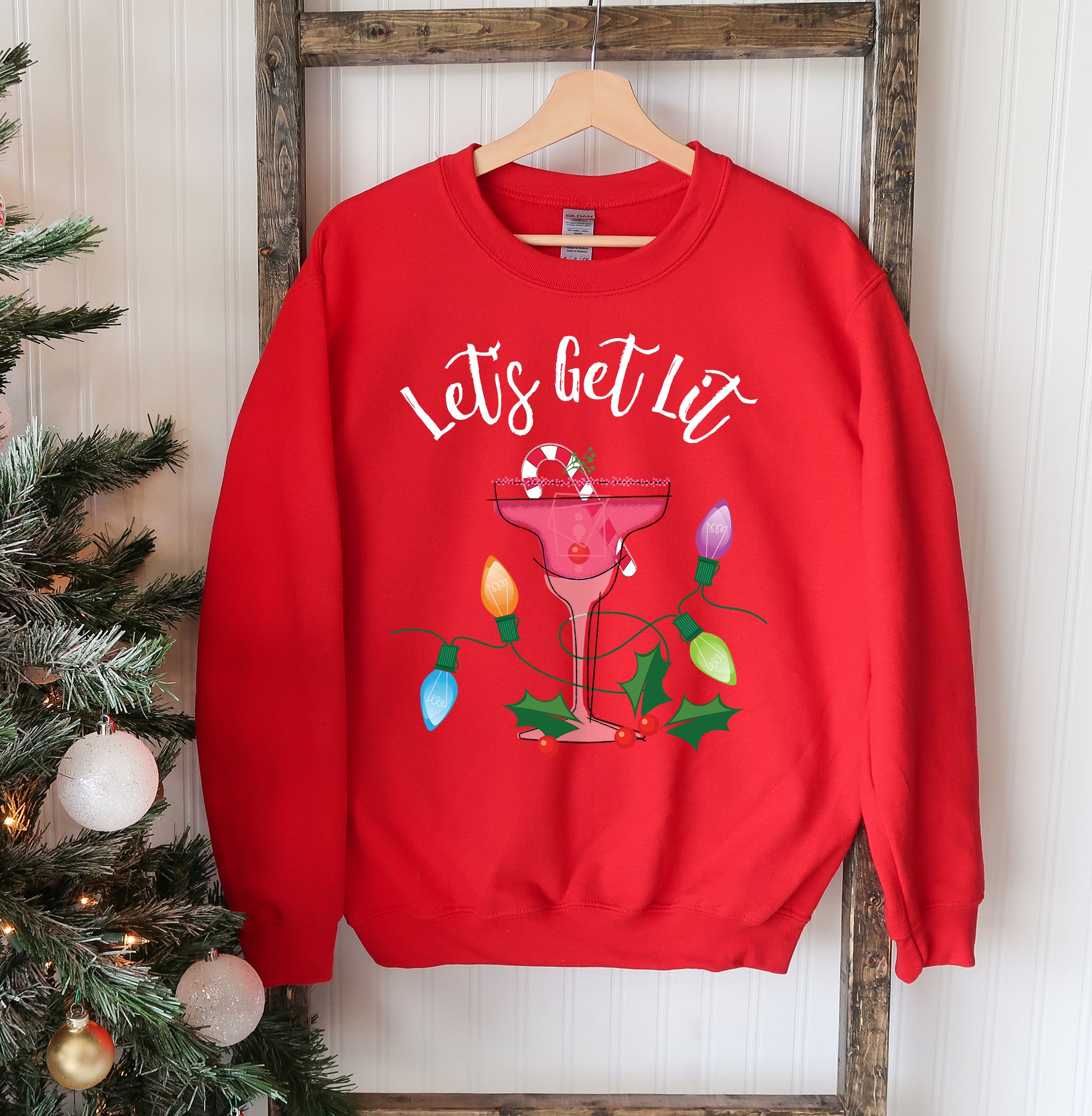 "Let's Get Lit" Christmas Sweatshirt