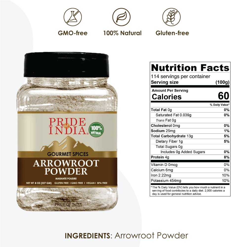 Arrowroot Ground Powder - 8 oz